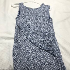 Kut from the Kloth faux wrap Dress navy blue 14